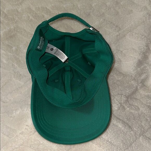 lululemon Kelly Green White Embroidered Logo Cotton Hat Athletic Cap main image 9